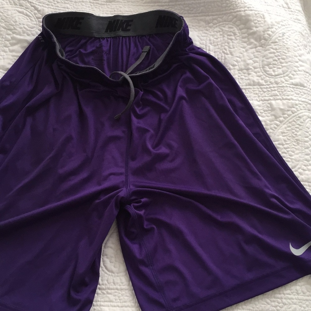 Men’s purple NIKE Dri-fit shorts